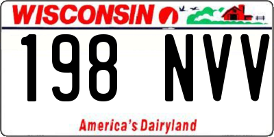 WI license plate 198NVV