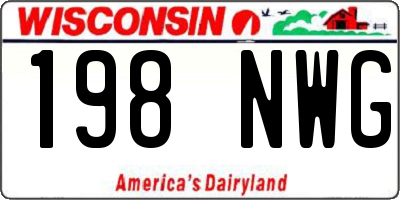 WI license plate 198NWG