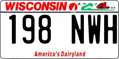WI license plate 198NWH