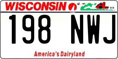 WI license plate 198NWJ