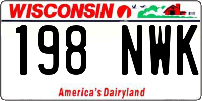 WI license plate 198NWK