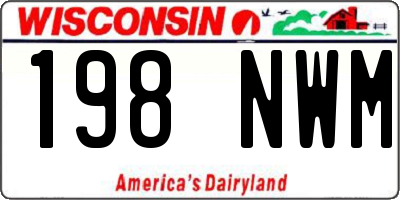 WI license plate 198NWM