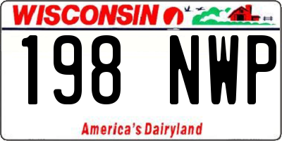 WI license plate 198NWP