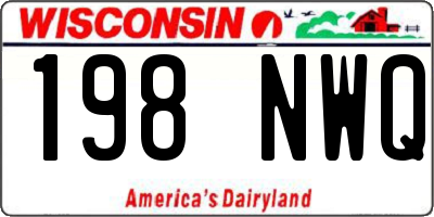 WI license plate 198NWQ