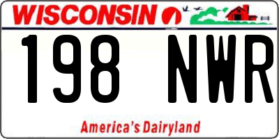 WI license plate 198NWR