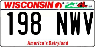 WI license plate 198NWV