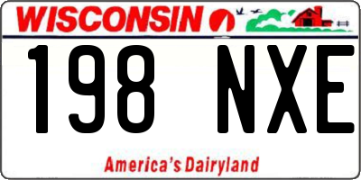 WI license plate 198NXE