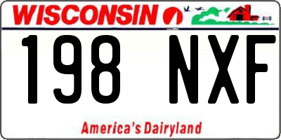 WI license plate 198NXF