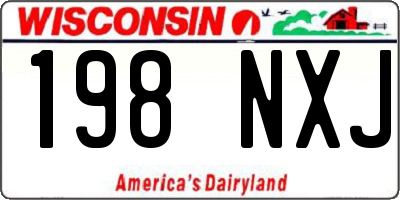 WI license plate 198NXJ