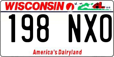 WI license plate 198NXO