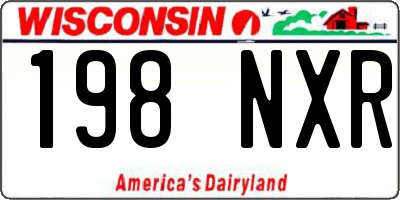 WI license plate 198NXR