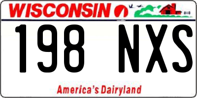 WI license plate 198NXS