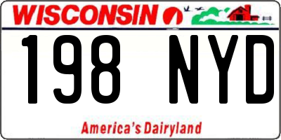 WI license plate 198NYD