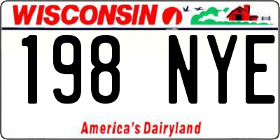 WI license plate 198NYE