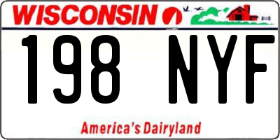 WI license plate 198NYF