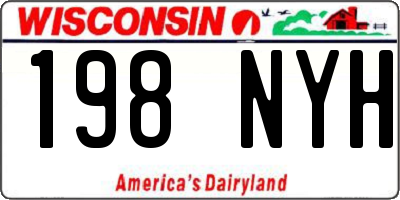 WI license plate 198NYH