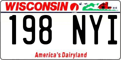 WI license plate 198NYI