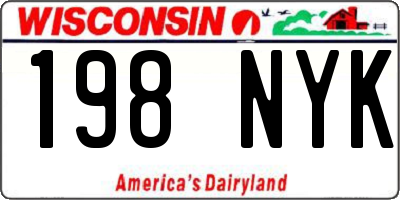 WI license plate 198NYK