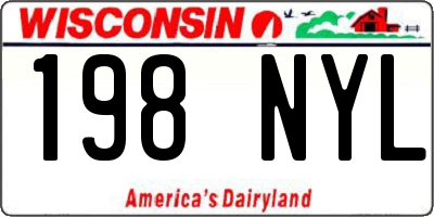 WI license plate 198NYL
