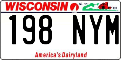 WI license plate 198NYM