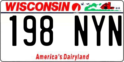 WI license plate 198NYN