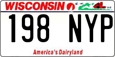 WI license plate 198NYP