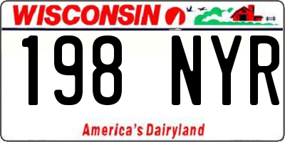 WI license plate 198NYR