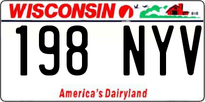 WI license plate 198NYV