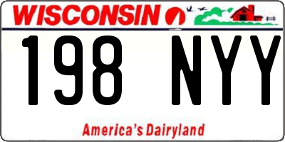 WI license plate 198NYY
