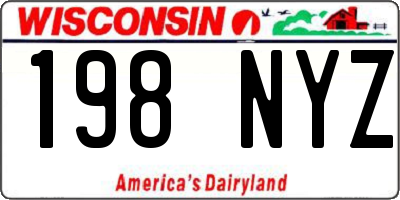 WI license plate 198NYZ
