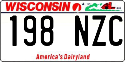 WI license plate 198NZC