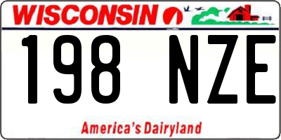 WI license plate 198NZE