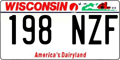 WI license plate 198NZF