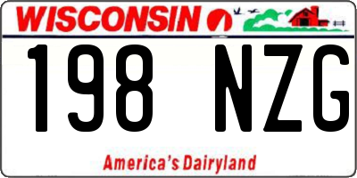 WI license plate 198NZG