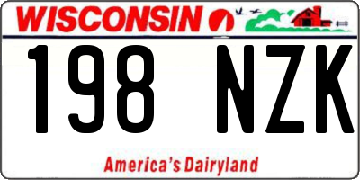 WI license plate 198NZK