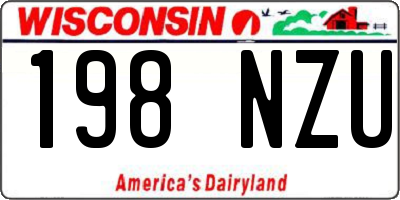 WI license plate 198NZU