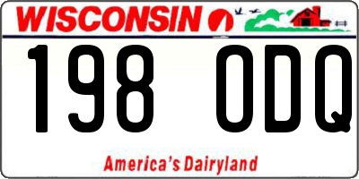 WI license plate 198ODQ