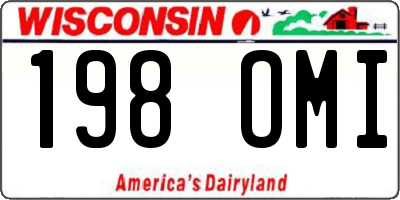 WI license plate 198OMI
