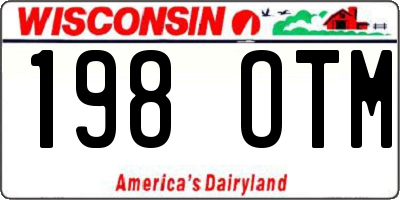WI license plate 198OTM