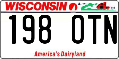 WI license plate 198OTN