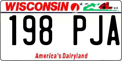 WI license plate 198PJA