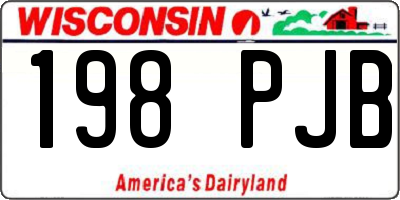 WI license plate 198PJB