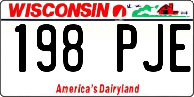 WI license plate 198PJE