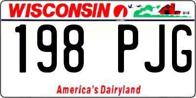 WI license plate 198PJG