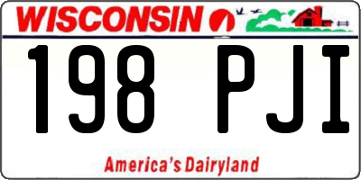 WI license plate 198PJI