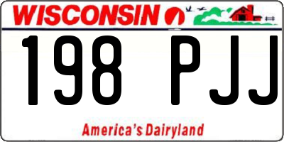 WI license plate 198PJJ