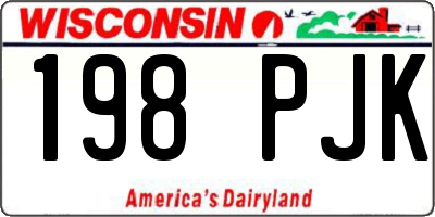 WI license plate 198PJK