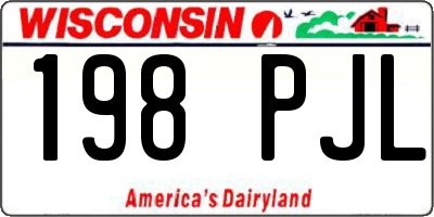 WI license plate 198PJL