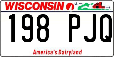 WI license plate 198PJQ
