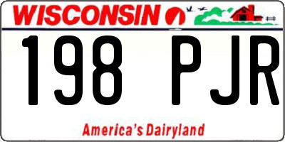 WI license plate 198PJR